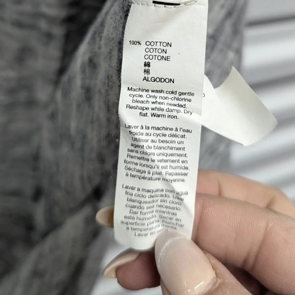 Gap 100% Cotton Cocoon Cardigan Heathered‎ Open Front Draped Boho Coastal M/L